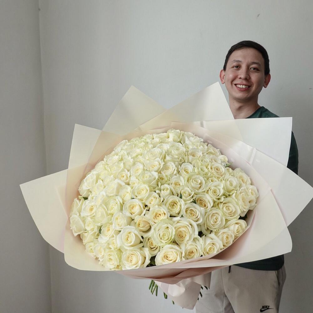 101 белая роза